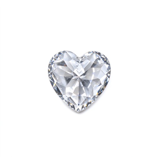 Lab-Created White Sapphire Gemstone | Brilliant White Loose Sapphire | Heart Cut, 12x12mm | Rings, Pendants, Custom Jewelry