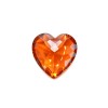 Fanta Orange Gemstone | Vivid Fanta Orange Loose Gemstone | Lab-Created, Heart Cut, 12x12mm | Rings, Pendants, Custom Jewelry