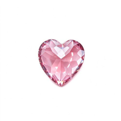 Sakura Pink Gemstone | Delicate Sakura Pink Loose Gemstone | Lab-Created, Heart Cut, 12x12mm | Rings, Pendants, Custom Jewelry