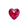 Rubellite Color Gemstone | Vivid Pink-Red Loose Gemstone | Lab-Created, Heart Cut, 12x12mm | Rings, Pendants, Custom Jewelry