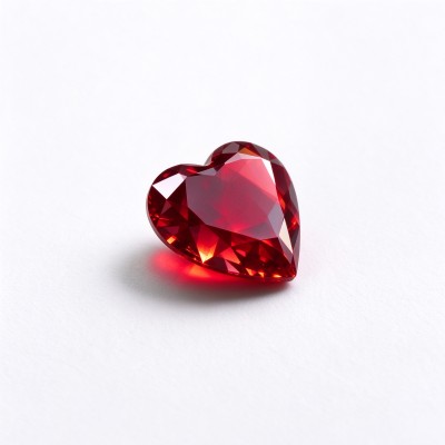 Lab-Created Ruby Gemstone | Vivid Red Loose Ruby | Heart Cut, 12x12mm | Rings, Pendants, Custom Jewelry