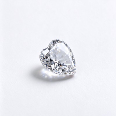 Lab-Created White Sapphire Gemstone | Brilliant White Loose Sapphire | Heart Cut, 12x12mm | Rings, Pendants, Custom Jewelry