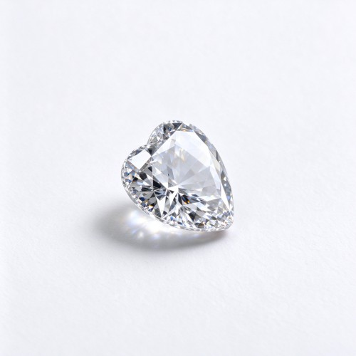 Lab-Created White Sapphire Gemstone | Brilliant White Loose Sapphire | Heart Cut, 12x12mm | Rings, Pendants, Custom Jewelry