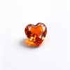 Fanta Orange Gemstone | Vivid Fanta Orange Loose Gemstone | Lab-Created, Heart Cut, 12x12mm | Rings, Pendants, Custom Jewelry