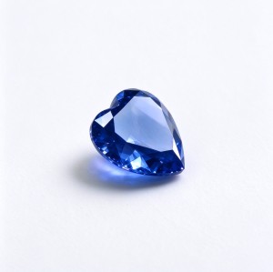 Cornflower Blue Gemstone | Vivid Cornflower Blue Loose Gemstone | Lab-Created, Heart Cut, 12x12mm | Rings, Pendants, Custom Jewelry