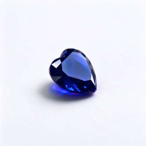 Royal Blue Gemstone | Vivid Royal Blue Loose Gemstone | Lab-Created, Heart Cut, 12x12mm | Rings, Pendants, Custom Jewelry