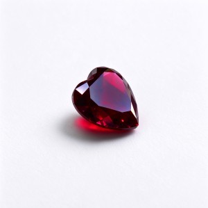 Pigeon Blood Red Gemstone | Vivid Pigeon Blood Red Loose Gemstone | Lab-Created, Heart Cut, 12x12mm | Rings, Pendants, Custom Jewelry