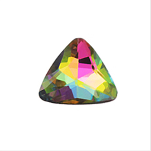 Pointed bottom ellipse| Kg Glass, Multi-Color | Plated Base | DlY Garment Accessories