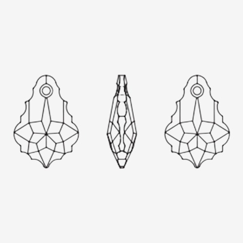 Maple Leaf Single Hole Pendant Stone| K9 Glass, fancy stone | jewelry accessories | crystal | rhinestones