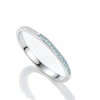 925 Sterling Silver Paraiba-Color Green Garnet Bangle | Silver Tone | Half-Pavé Design