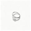 925 Sterling Silver Lab-Grown Diamond Ring | 1-Carat Round Center Stone | Pavé-Set Band