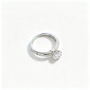 925 Sterling Silver Lab-Grown Diamond Ring | 1-Carat Round Center Stone | Pavé-Set Band