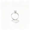 925 Sterling Silver Lab-Grown Diamond Ring | 1-Carat Round Center Stone | Pavé-Set Band