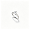 925 Sterling Silver Lab-Grown Diamond Ring | Round Brilliant-Cut Center Stone