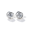 925 Sterling Silver Lab-Grown Diamond Stud Earrings | Sculptural Open-Loop Design