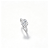 925 Sterling Silver Lab-Grown Diamond Ring | Heart-Shaped Halo Pavé Design