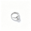 925 Sterling Silver Lab-Grown Diamond Ring | Heart-Shaped Halo Pavé Design