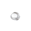 925 Sterling Silver Lab-Grown Diamond Ring | Round Floral Halo Cluster Design