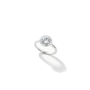 925 Sterling Silver Lab-Grown Diamond Ring | Round Floral Halo Cluster Design