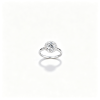 925 Sterling Silver Lab-Grown Diamond Ring | Round Floral Halo Cluster Design