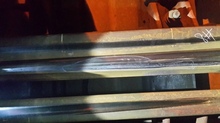 Movable point rail fish-scale crack treatment