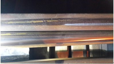 Point rail before fish-scale treatment