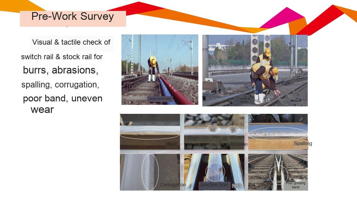 rail head grinding rail head defects survey lipping spalling fish scale
