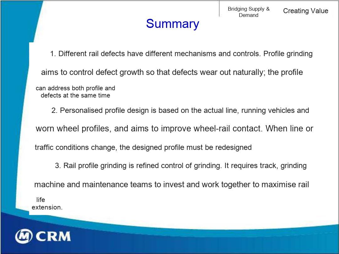 rail grinding companies rail grinding strategy thinking