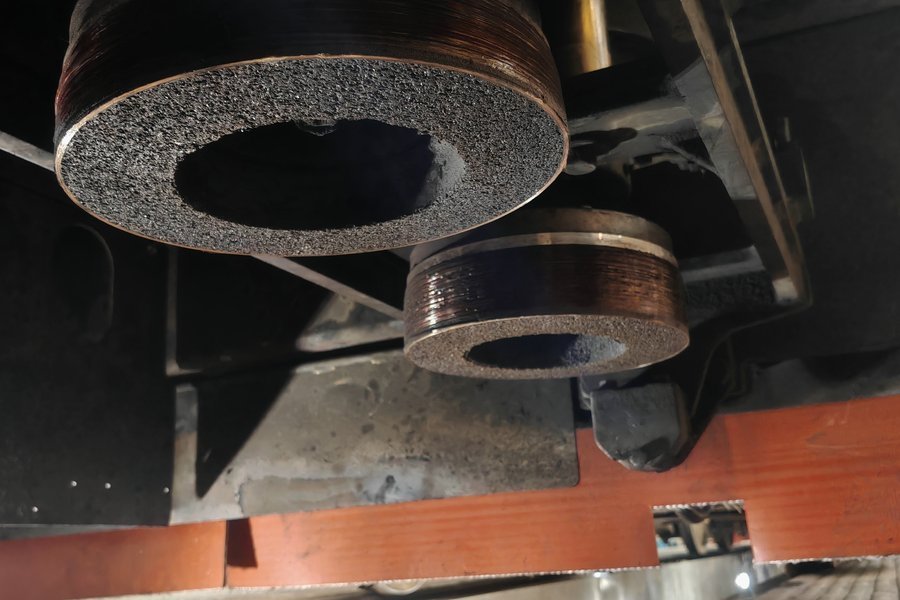 Molaton zirconia-alumina turnout grinding wheels for switch grinders