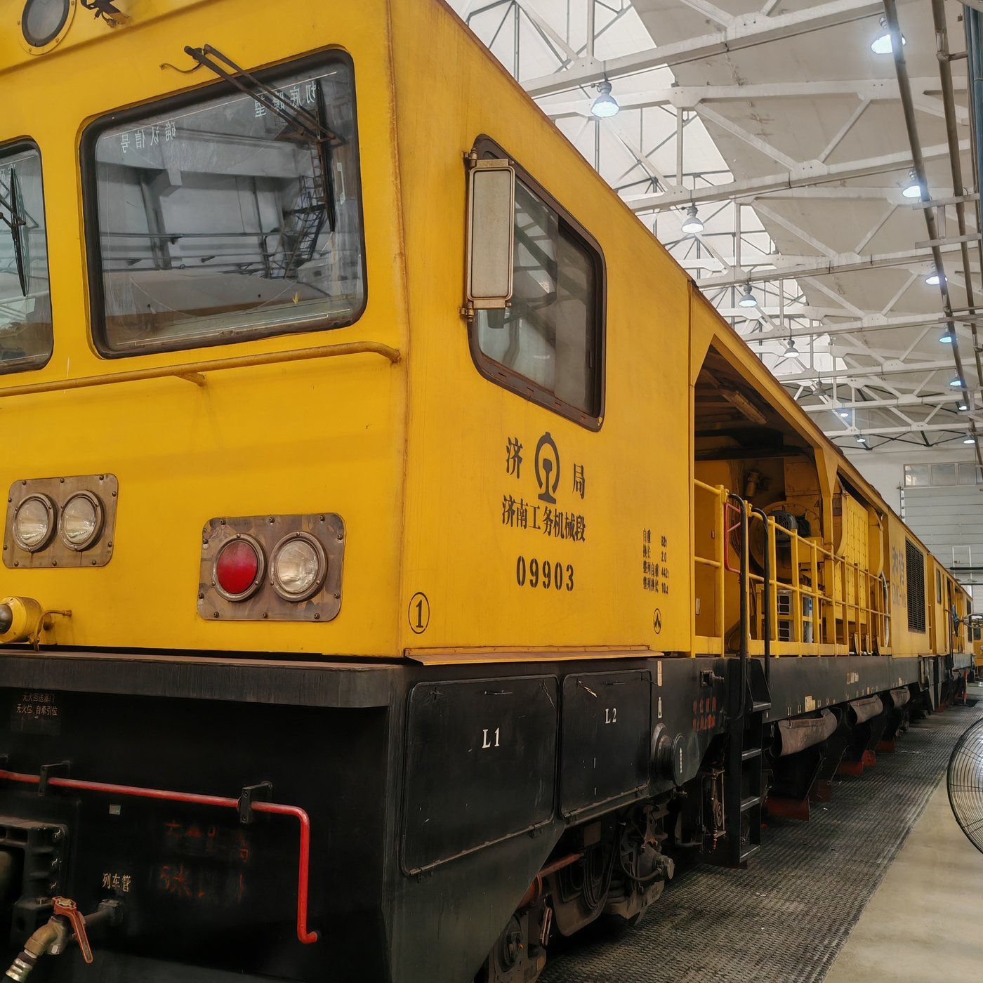 Grinding train wheel inspection on a PGM-48/96C class vehicle