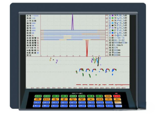 Detector ultrasónico de fallas de riel T-2+