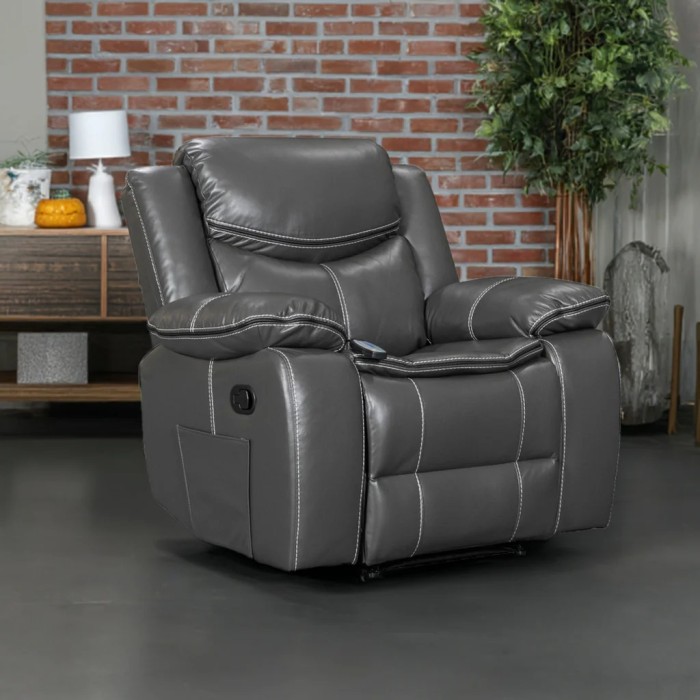 Air Leather Manual Motion Recliner Chair for Sale With Massage and Heating