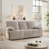 Three Seater Recliner Sofa Set,Crodury Fabric Recliner with Bluetooth Audio & USB Port