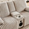 Crodury Fabric Recliner Set 3+2+1 with Built-In Bluetooth & Ambient Lighting