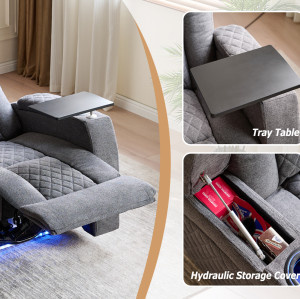 Comfortable Recliner Chair With Built-in Control Cup Holder and USB