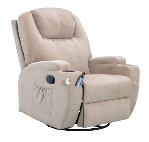 Swivel Rocker Recliner for Living Room with Massage