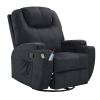 Swivel Rocker Recliner for Living Room with Massage