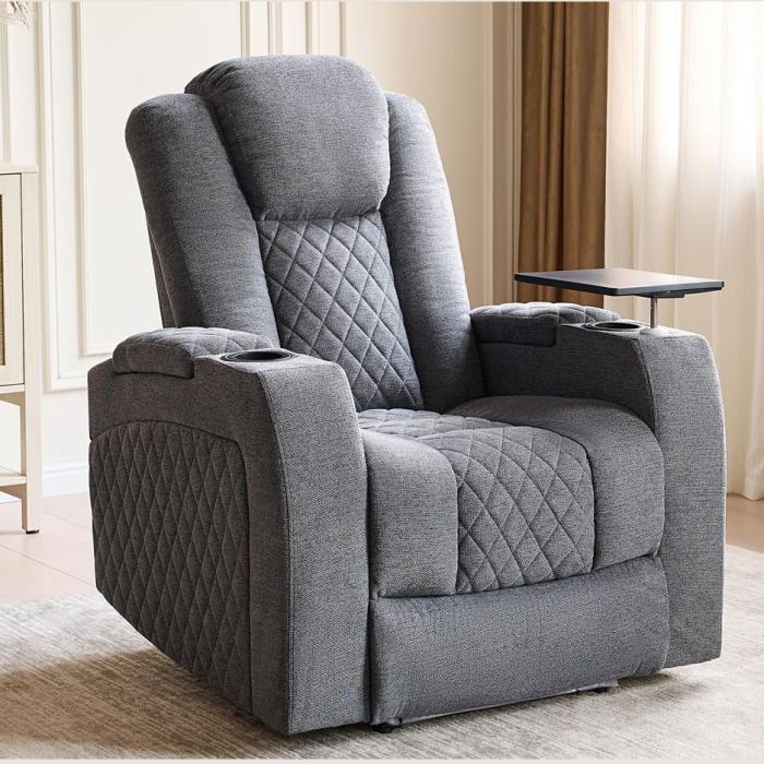 Comfortable Recliner Chair With Built-in Control Cup Holder and USB