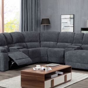 Comfortable Recliner Sofa Set With Cupholder System and Reading Light for Living Room Furniture