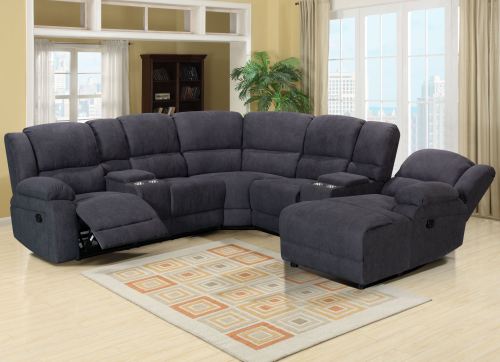 Comfortable Recliner Sofa Set With Cupholder System and Reading Light for Living Room Furniture