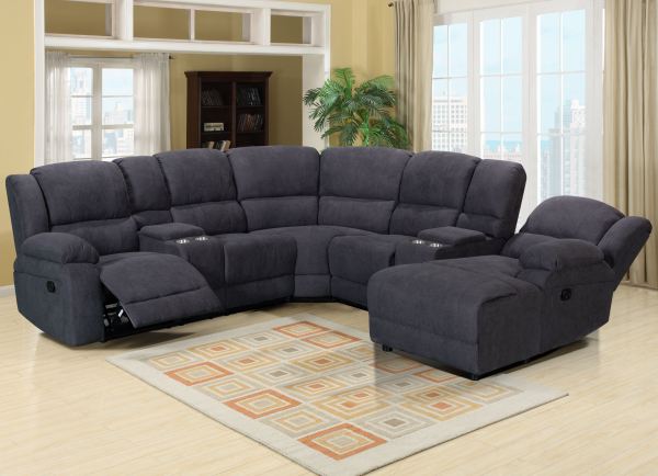 Comfortable Recliner Sofa Set With Cupholder System and Reading Light for Living Room Furniture