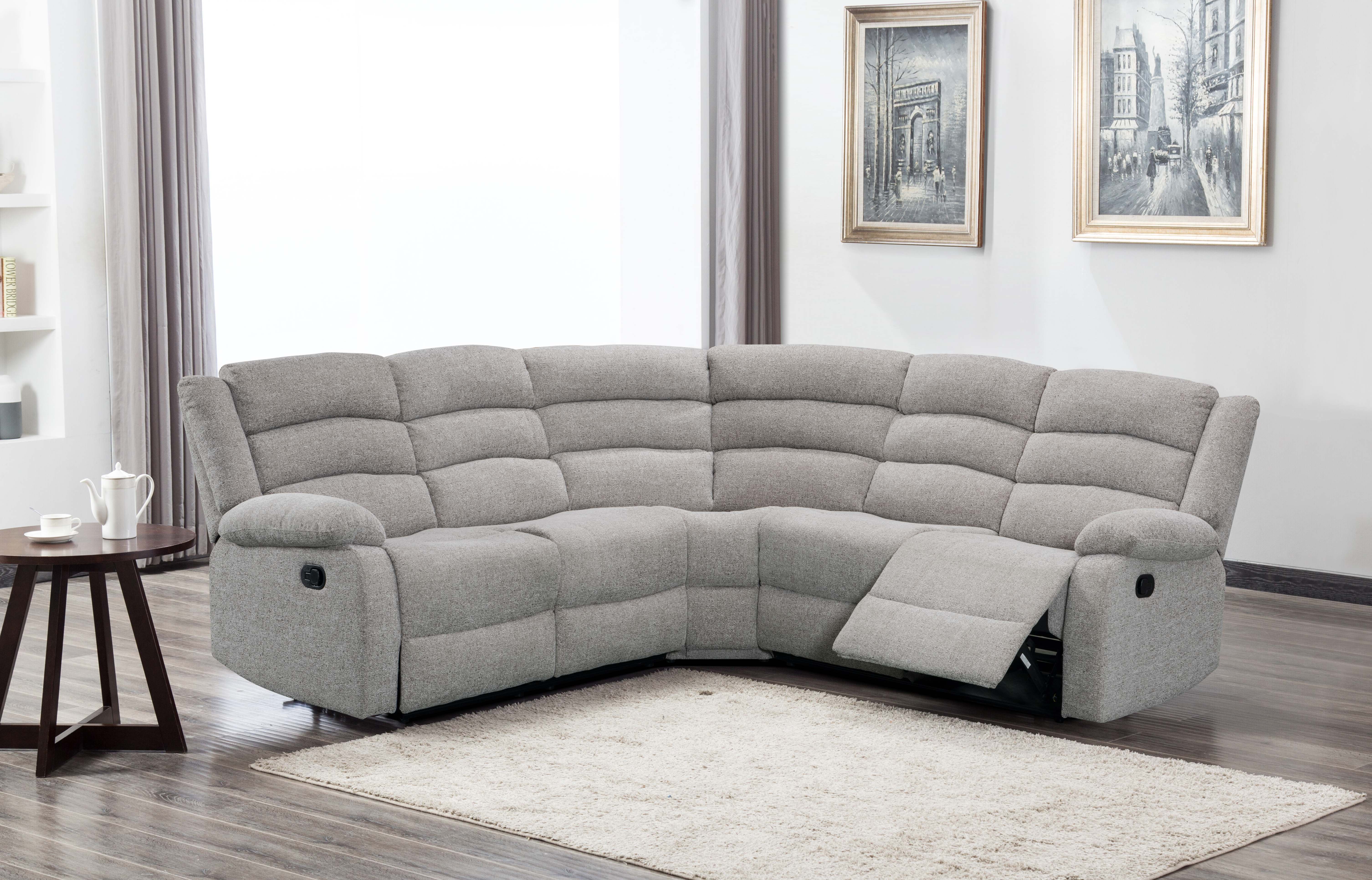 Fabric Sectional Recliner Sofa 