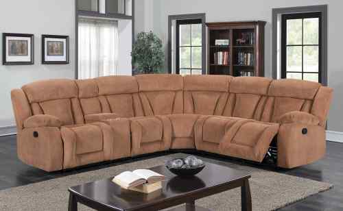 Manual Sectional Recliner Sofa Set with Cup holders for Living Room Furniture