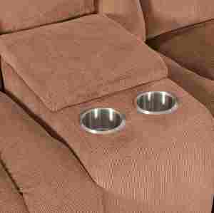 Manual Sectional Recliner Sofa Set with Cup holders for Living Room Furniture