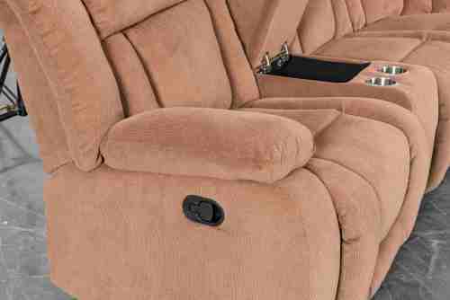 Manual Sectional Recliner Sofa Set with Cup holders for Living Room Furniture