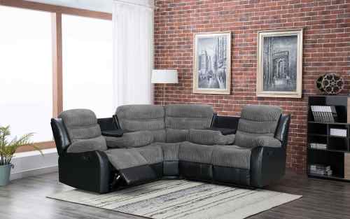 Comfortable Manual Recliner Sofa Set for Two Colors With Drop Down Table for Living Room Furniture
