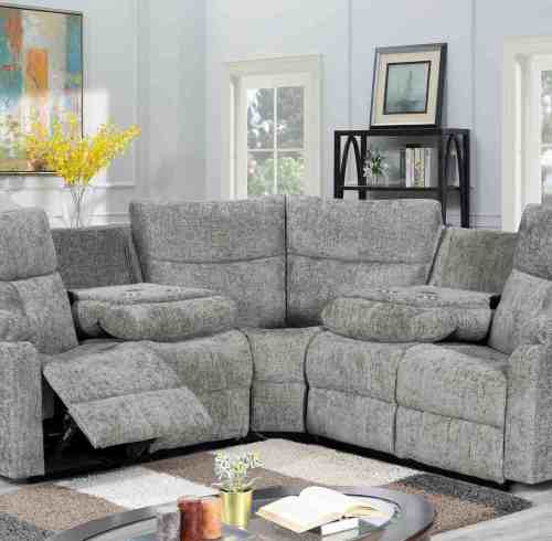Sectional Recliner Sofa with Wireless charging for living room furniture