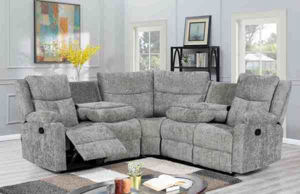 Sectional Recliner Sofa with Wireless charging for living room furniture