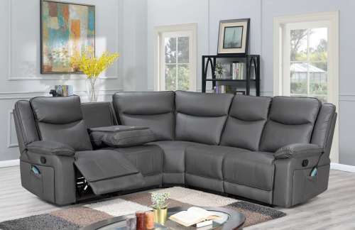 Sectional Recliner Sofa with Wireless charging and Missage and Heating