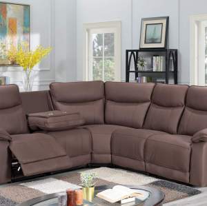Sectional Recliner Sofa with Wireless charging and Missage and Heating